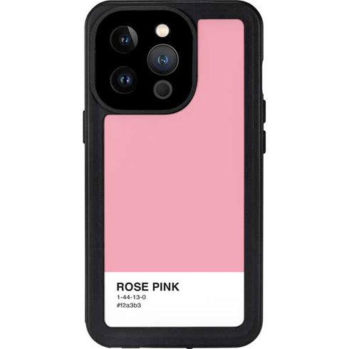 Rose Pink Color Palette iPhone 15 Pro Waterproof Case